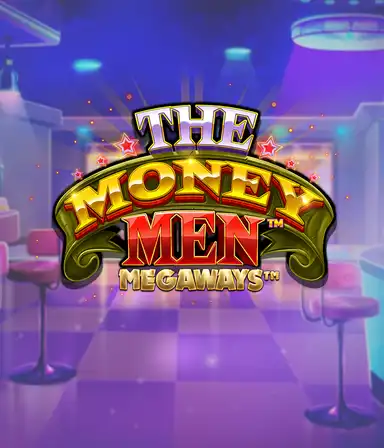 Изображение игрового автомата The Money Men Megaways от Pragmatic Play, демонстрирующее яркий городской пейзаж с элементами хип-хоп культуры. В центре кадра видны символы слота: золотые украшения, крутые автомобили и изображения, исполняющие рэп жесты, создающие атмосферу настоящего хип-хоп выступления. Логотип игры The Money Men Megaways находится в верхней части изображения, акцентируя тематику и стиль игры.